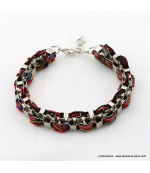 bracelet ethnique rock rouge